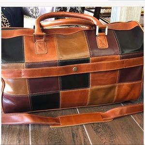 Leather Brown Saddle leather Weekender Bag Duffel Duffel carry-on